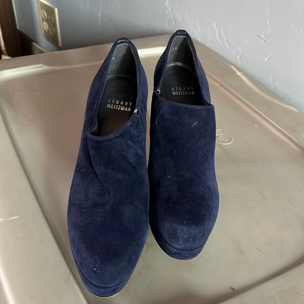 Stuart Weitzman blue size 6 boot heels